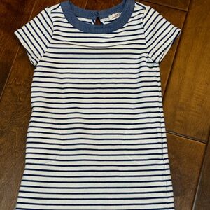 Vineyard Vines blue white stripe dress with cozy pockets EUC